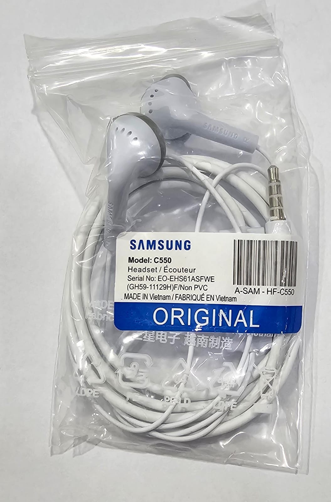 Auricular samsung generico en bolsa
