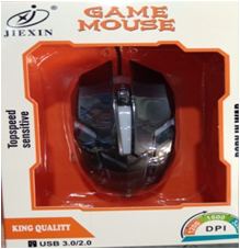 Mouse tipo gamer naranja -